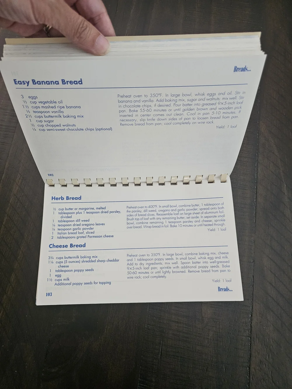 The Pampered Chef Blue Spiral 'Recipes from the Heart Cookbook'